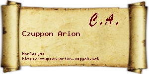 Czuppon Arion névjegykártya